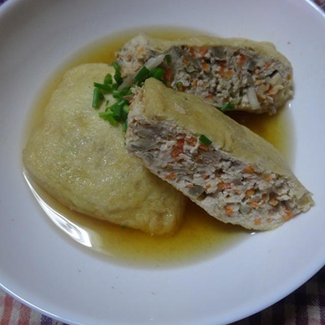 ごぼう入り豆腐ひき肉のふっくらお揚げ