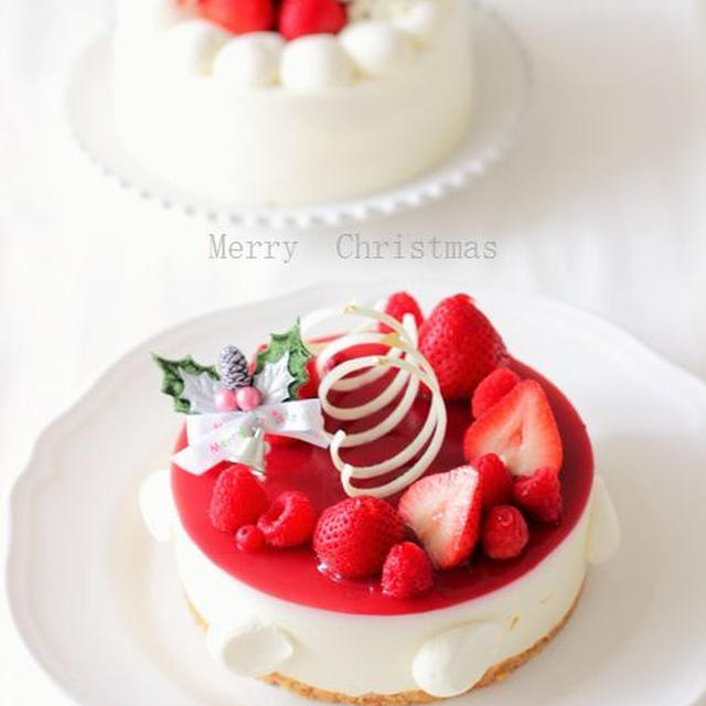 クリスマスレアチーズケーキ♪