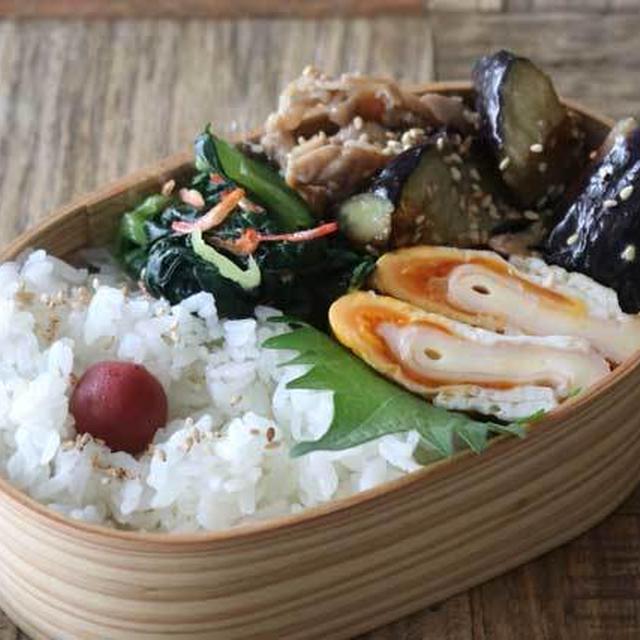 トロッと美味しい！豚肉とナスの味噌炒め弁当