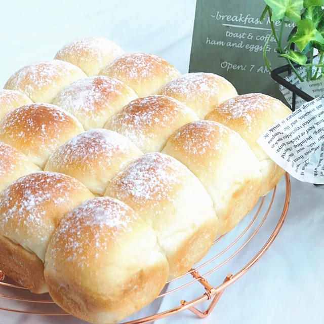 手ごねでふわんふわんなミルクちぎりパン❤︎