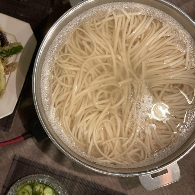 釜揚げうどん&天ぷらの夜ごはん