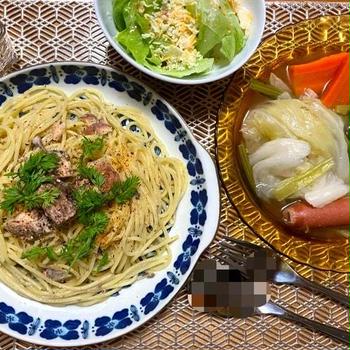色々あった学校プール(´∀｀)＆サバ缶ペペロンチーノ