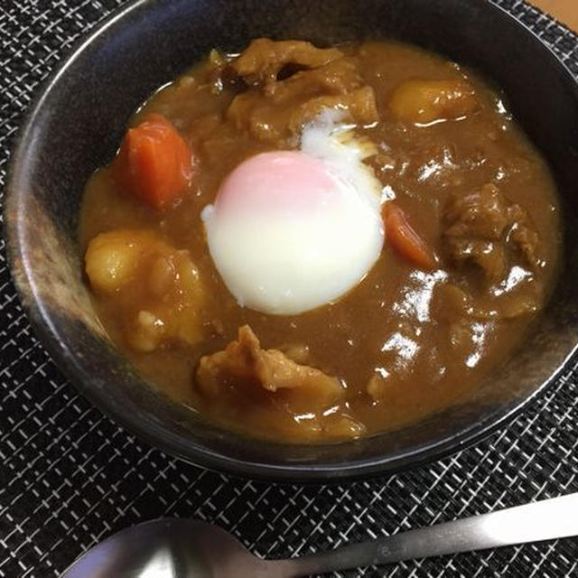 すじ玉カレー丼♪