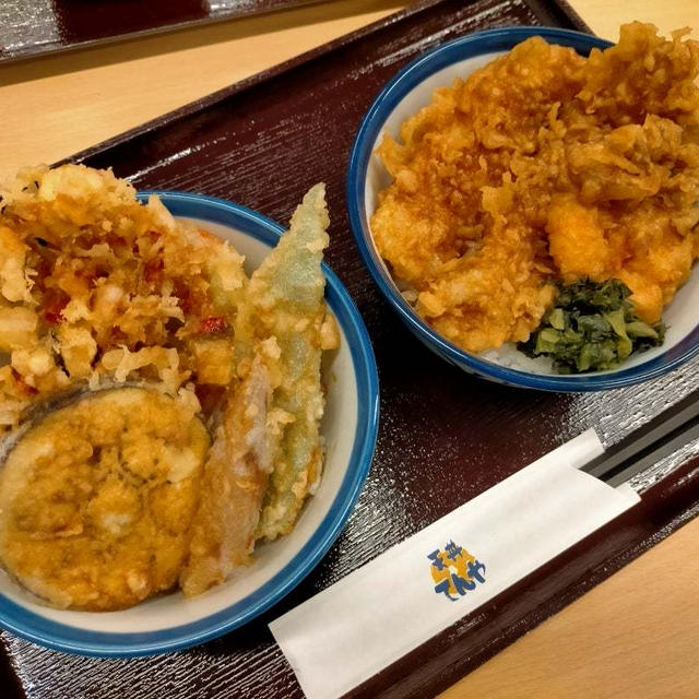 【天丼てんや】夏の名物！甘辛い「たれづけ 大江戸天丼」とサクサク「夏野菜の天丼」実食♪