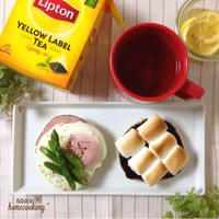 レモンバターのアスパラエッグマフィンとチョコマシュマロマフィン♪「ひらめき朝食」レシピモニター