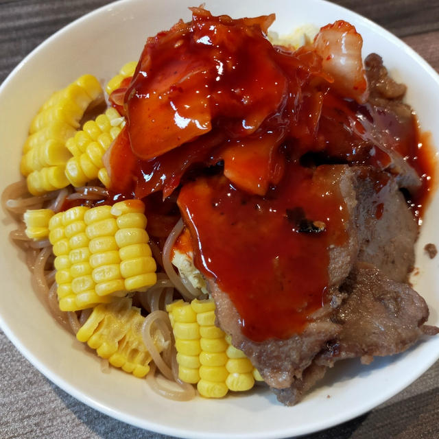 思いつきで業務スーパーのビビン麺！
