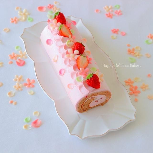 ひな祭りロールケーキはお姫様♪