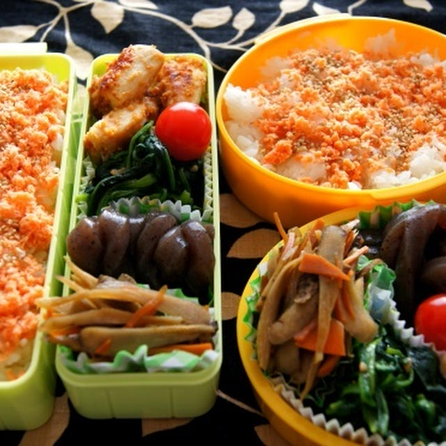 ささみのゴマ味噌焼き弁当☆再挑戦
