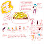 焼きなすのかぼすびたし（イラスト＆レシピ：オカヤイヅミ）