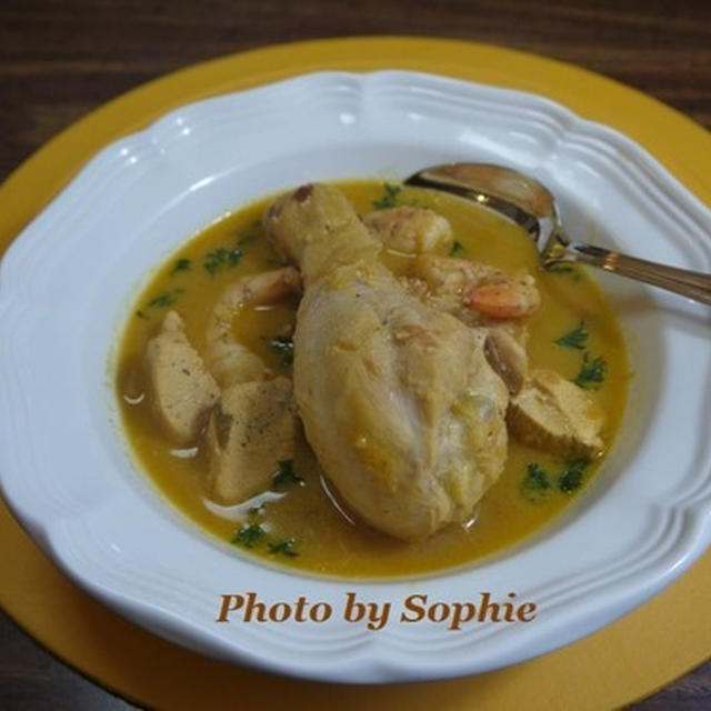 鶏と海老とナッツのシチューのレシピ