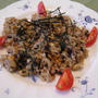 青大豆と味噌そぼろの雑穀おこわ・・・・・・箸休めは「虎豆の甘煮」