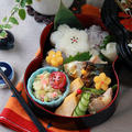 花おにぎりと鯖の塩焼き弁当～Flower rice ball ＆Salt-grilled Mackerel