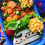 【キャラ弁】煮るだけキーマカレーと新幹線おにぎり