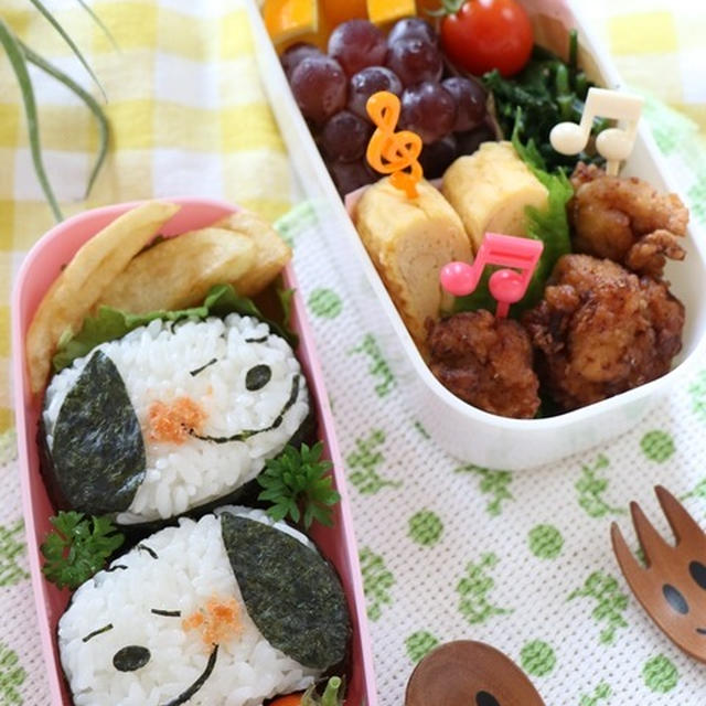 部活弁＊軍艦風おにぎりdeスヌーピー