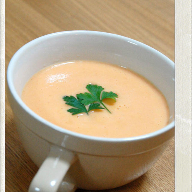 豆腐で作る「キャロット豆乳スープ」