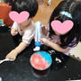 娘　初めてかき氷を作る