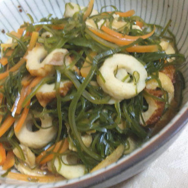 切り昆布とちくわの煮もの