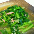 小松菜と干しエビの煮物