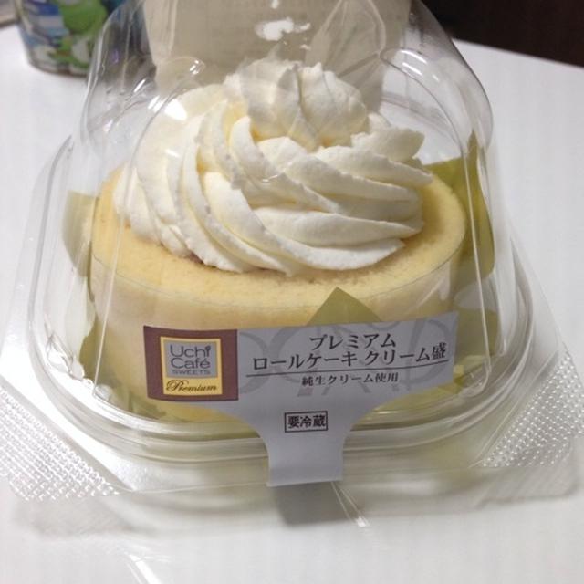 ロールケーキクリーム盛