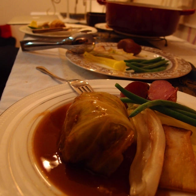 大豆と豆腐のロールキャベツ