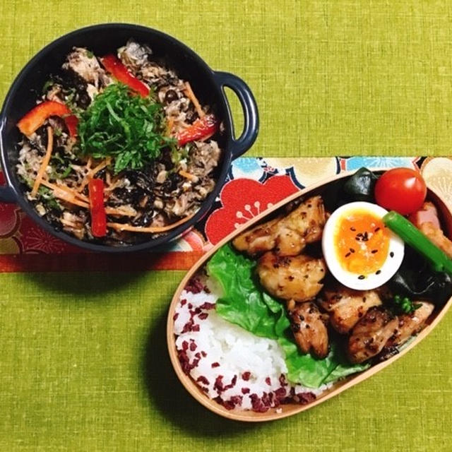 サバ缶丼・鶏の山賊焼き弁当・私の睡眠と夫の睡眠