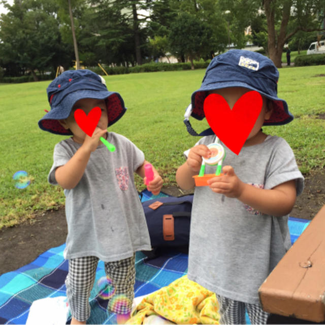 涼しい公園ピクニックとミルキーソフト