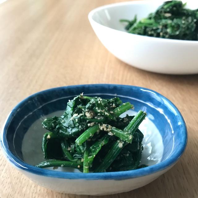 ほうれん草のごま和え(優しい甘さが美味)