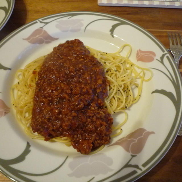 カリフラワーたっぷり♪ヘルシーミートソースパスタ