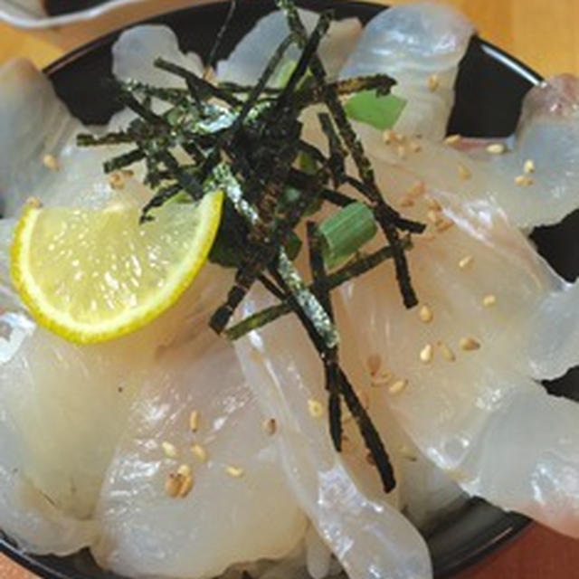 白身魚のお刺身丼 〜柚子胡椒しょうゆダレ〜