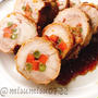 【作り置き】鶏もも肉の人参インゲン巻き