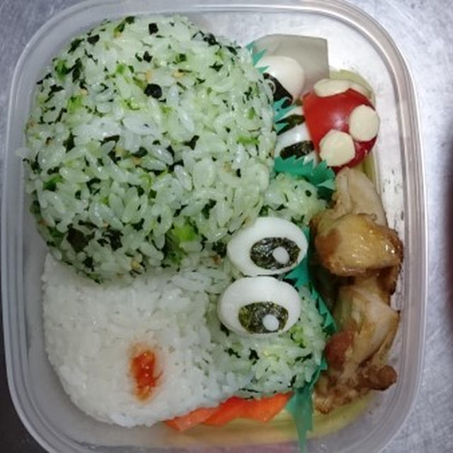 超絶ズボラのヨッシー弁当(´c_`)