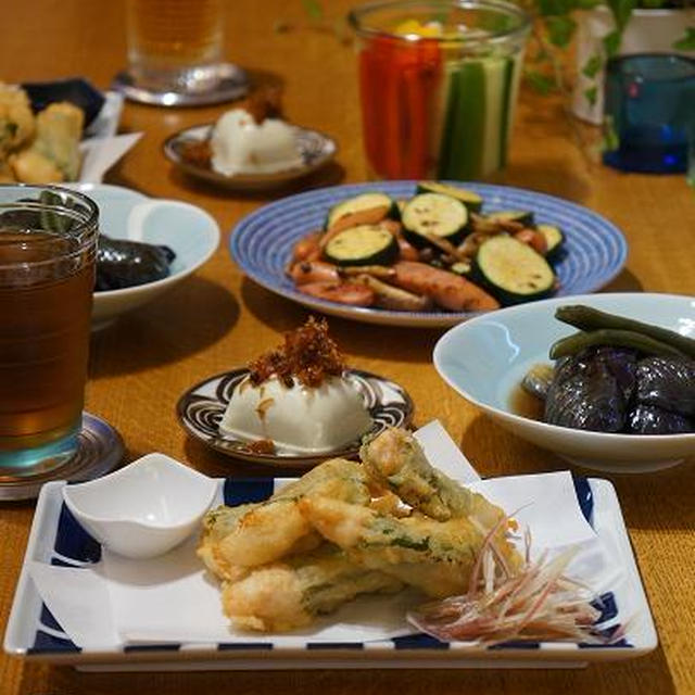 夏の天ぷらと香りを楽しむ食卓