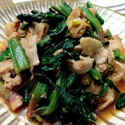 材料はほうれん草と豚肉だけ☆ほうれん草と豚肉のピリ辛炒め♪