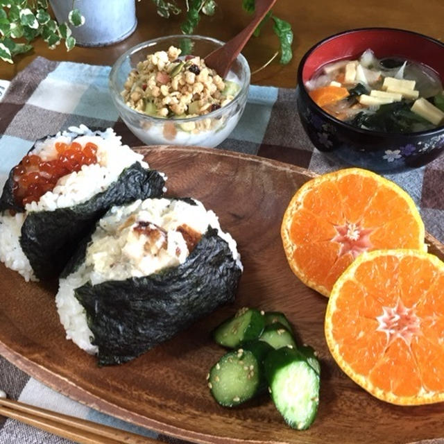 唐揚げの翌日にはこれ！ねぎマヨ唐揚げおむすび♡