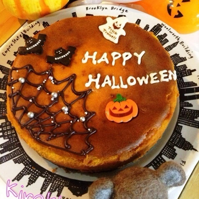 【ハロウィン】かぼちゃのベイクドチーズケーキ