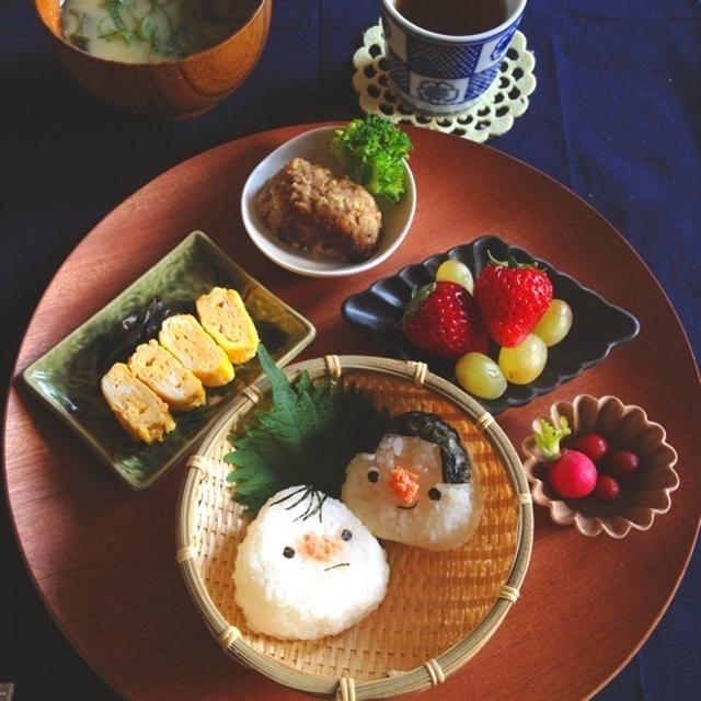 顔むすび＊和定食の朝ごはん