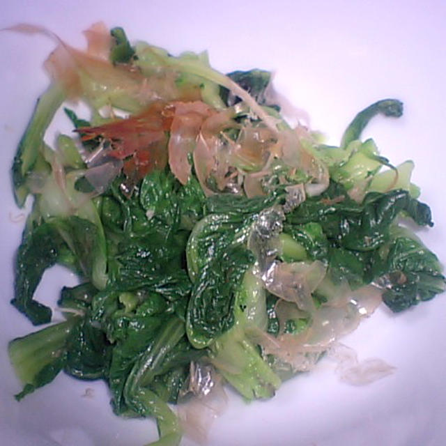 白菜間引き菜のおひたし By おたまさん レシピブログ 料理ブログのレシピ満載