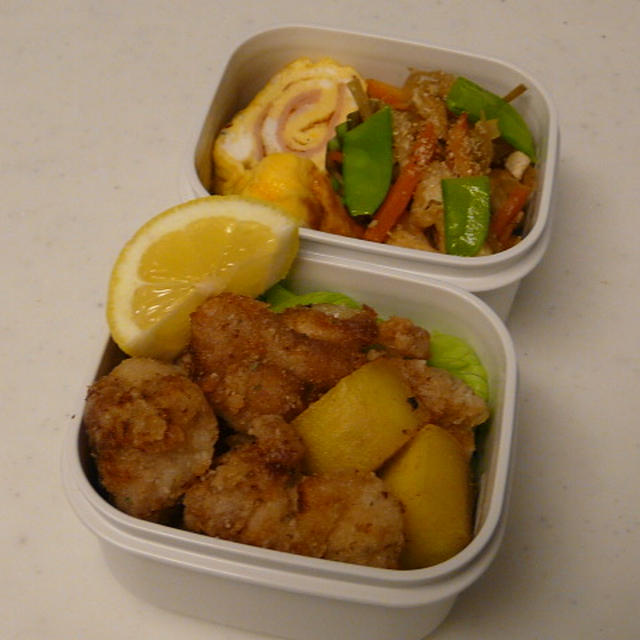 お弁当（鶏ももの米粉から揚げ・バジルレモン風味）