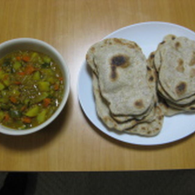 チャパティとキーマカレー～