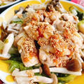 鶏もも肉とキャベツのフライパン蒸し(動画レシピ)/Steamed chicken and cabbage .