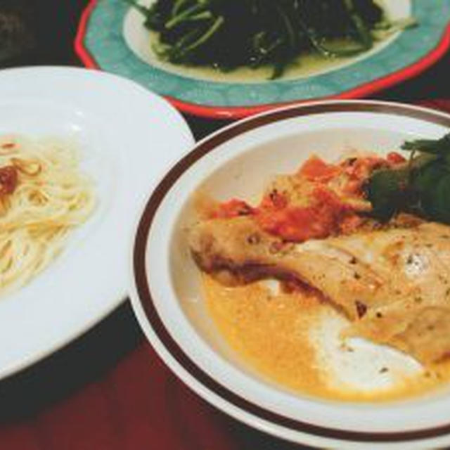 フライパンひとつで簡単☆鶏肉のカレー風味トマトクリーム煮