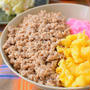 冷凍した豆腐入り！豆腐三色丼のレシピ