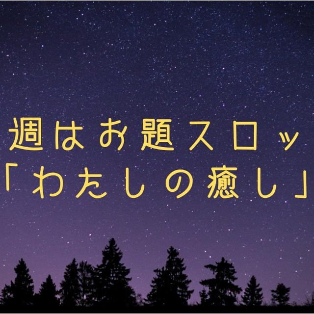 今週はお題スロット『わたしの癒し』は夜行性のあなたです
