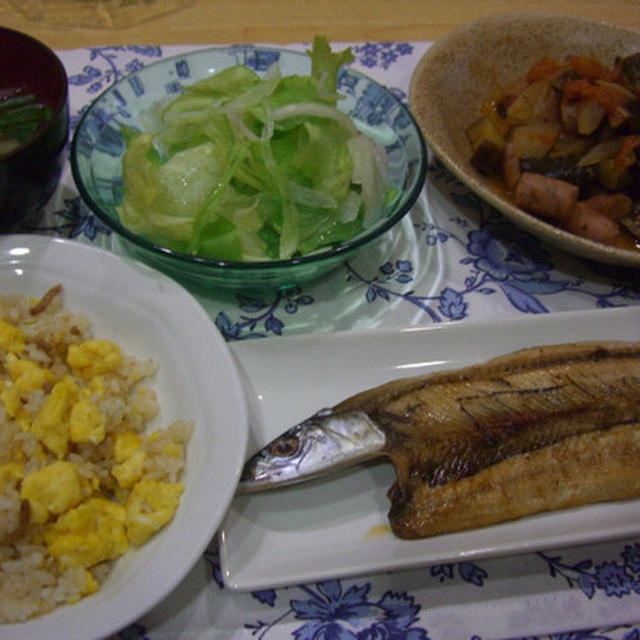 ｻﾝﾏ開き＆ラタトゥイユ