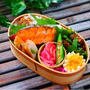 はじまりの月曜日＊夏空の旦那くん鮭弁当