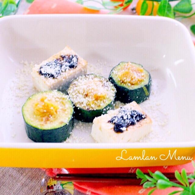 かわいい♡夏野菜と海苔の粉雪風