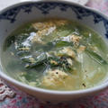 鶏ガラスープで簡単★青梗菜と春雨の卵スープ♪