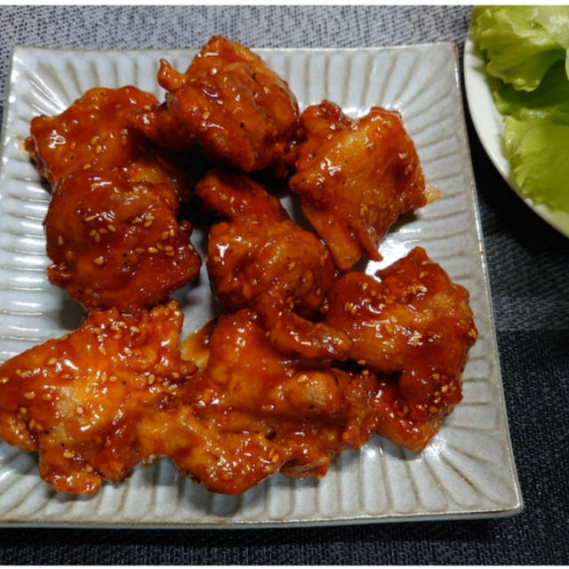 【晩御飯のご提案】”ど定番 韓国チキン(๑´>᎑<)~♡ みんな大好き【ヤンニョムチキン】”