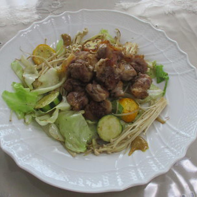 親鳥とキャベツの炒め物★★★