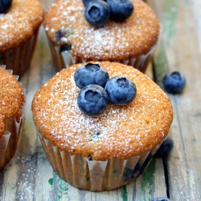 Blueberry and Corn Muffinsブルーベリーコーンマフィン